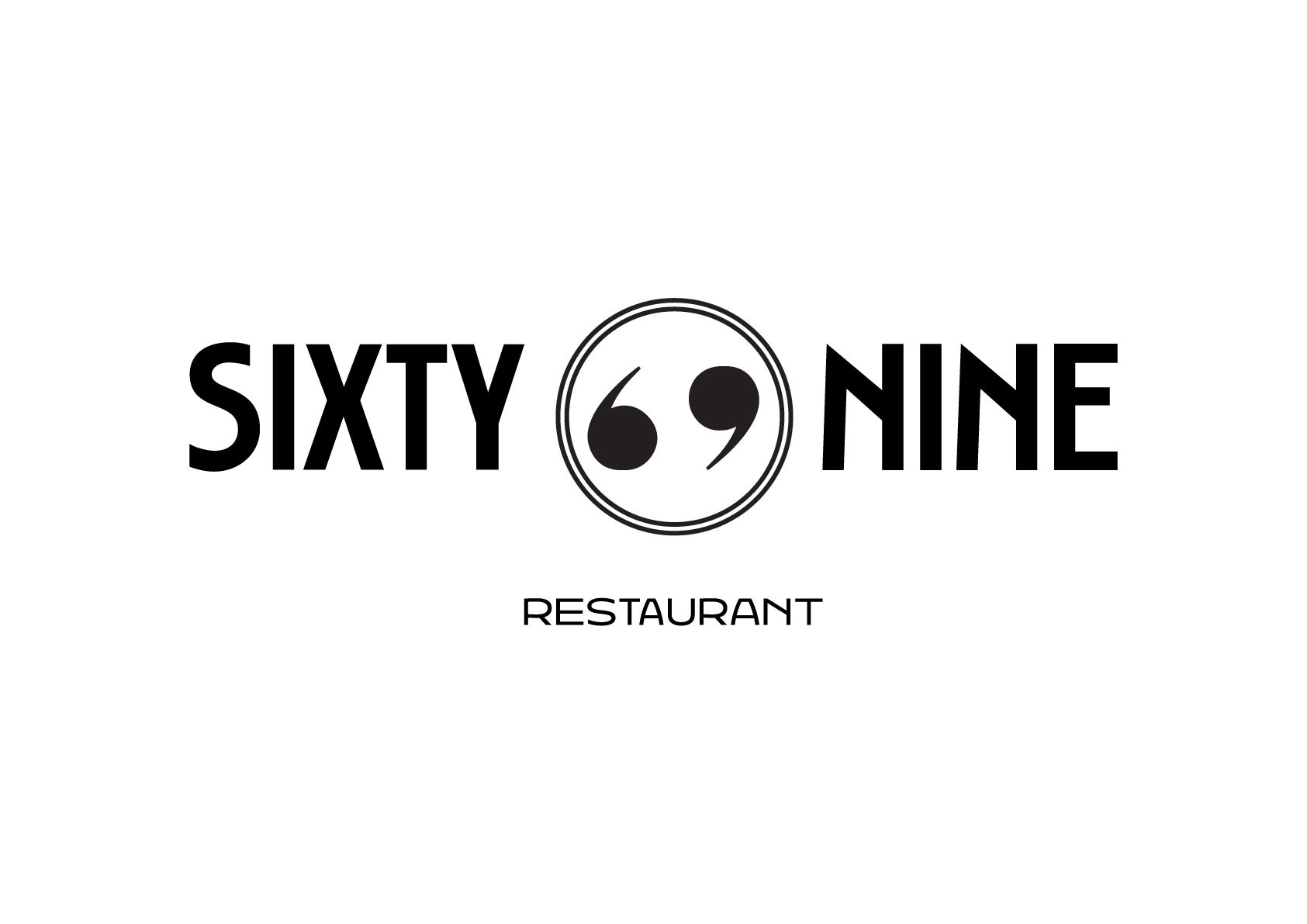 Sixty 9 primary logo lockup — the main brand mark in indigo and gold