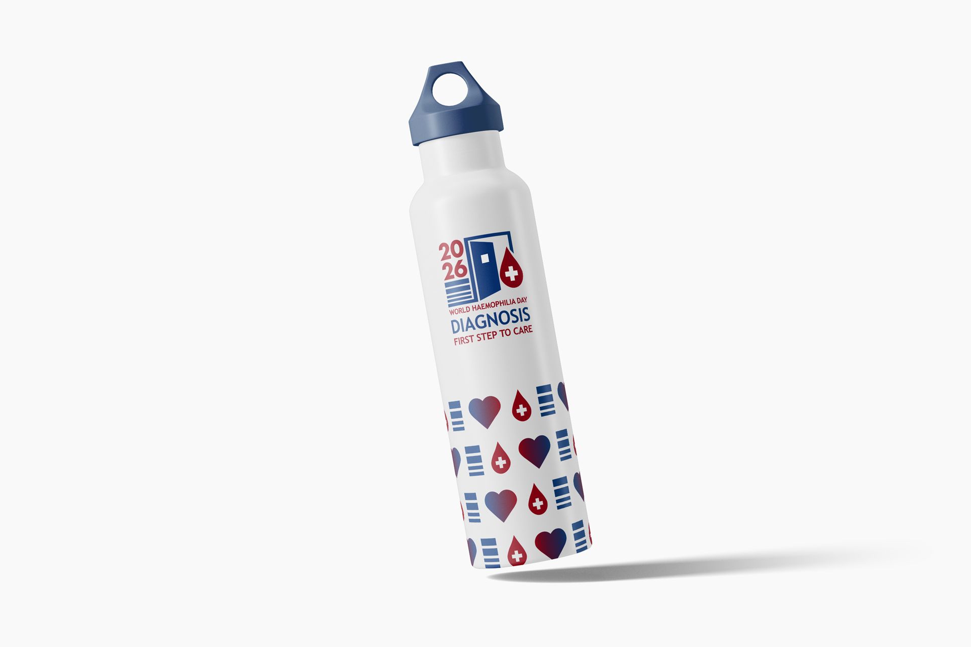 World Haemophilia Day 2026 Water Bottle — back