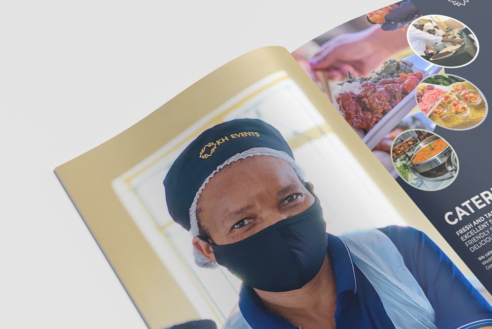 KH Events print advertorial from 2022 — branded editorial advertisement for the events business