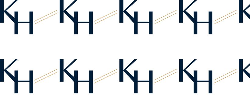 KH Events brand pattern — a repeating KH and tulip pattern derived from the identity